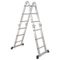 AS / NZS AUSTRALIAN aprobación 1.5 grosor 4 * 4 multiusos plegable escalera telescópica de aluminio